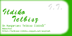 ildiko telbisz business card